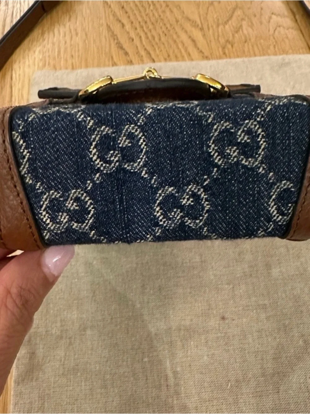 Gucci GG Denim Horsebit Mini Bag/Crossbody Wallet — Brand New, Never Worn. NWT
